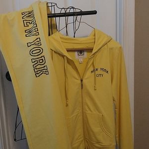 Yellow New York jogging suit